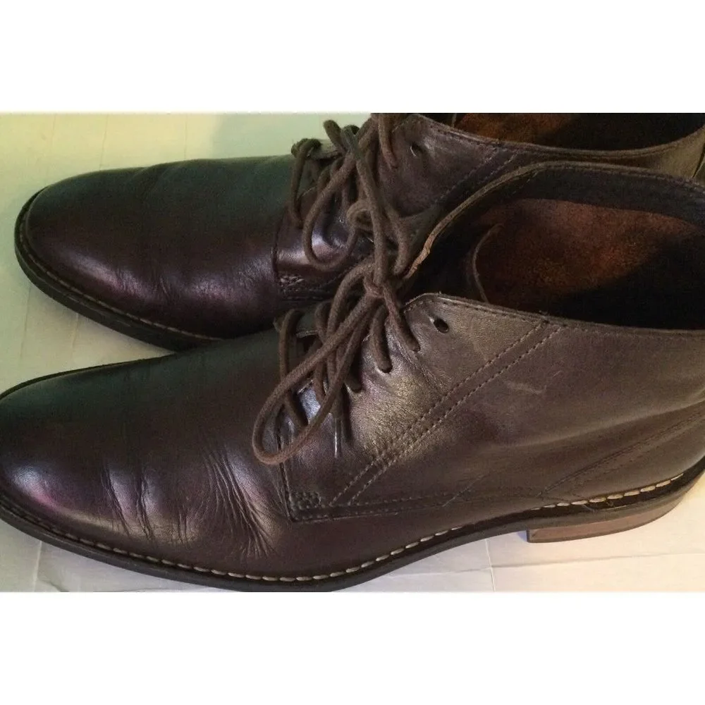Cole Haan Mens Canton Chukka Ankle Boots C11858‎ Lace Up Brown 11M Leather